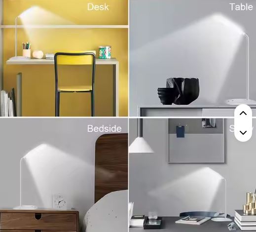 Veilleuse LED USB rechargeable Protection des yeux Tactile Réglable Pliable Chambre à coucher Chambre à coucher Bureau Table de lecture Lampe de lecture
