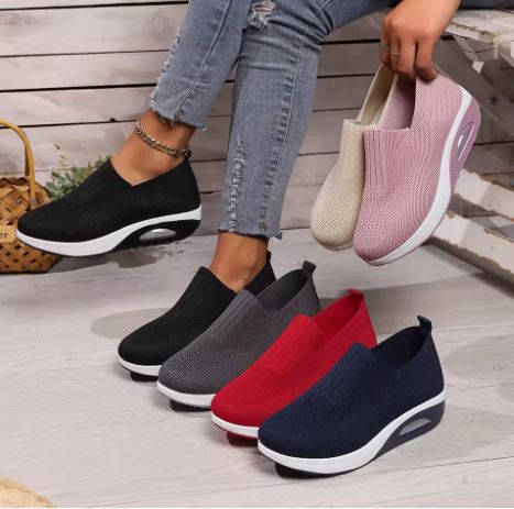 Chaussures de marche compensées confortables et respirantes à la mode
